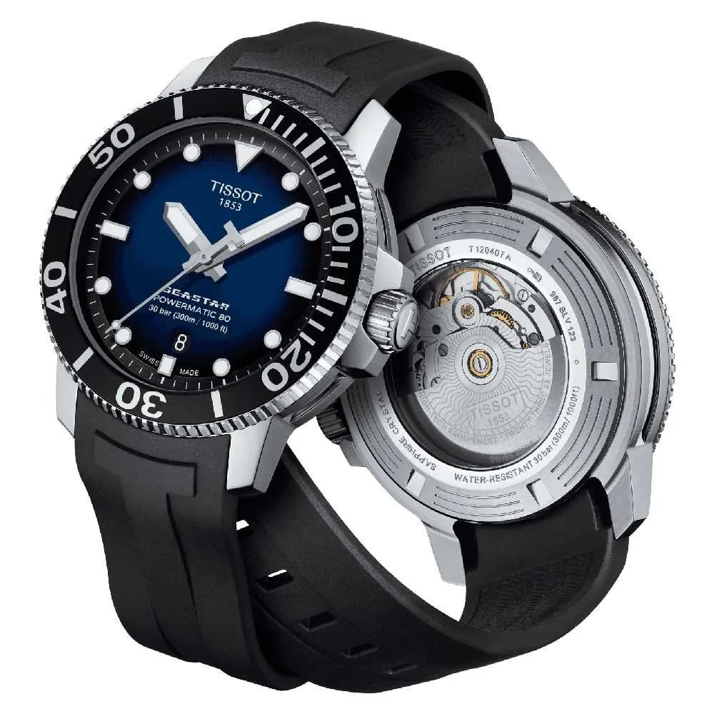 Jewelry Tissot Watches TISSOT T1204071704100 SEASTAR 1000 POWERMATIC 80 MEN'S WATCH