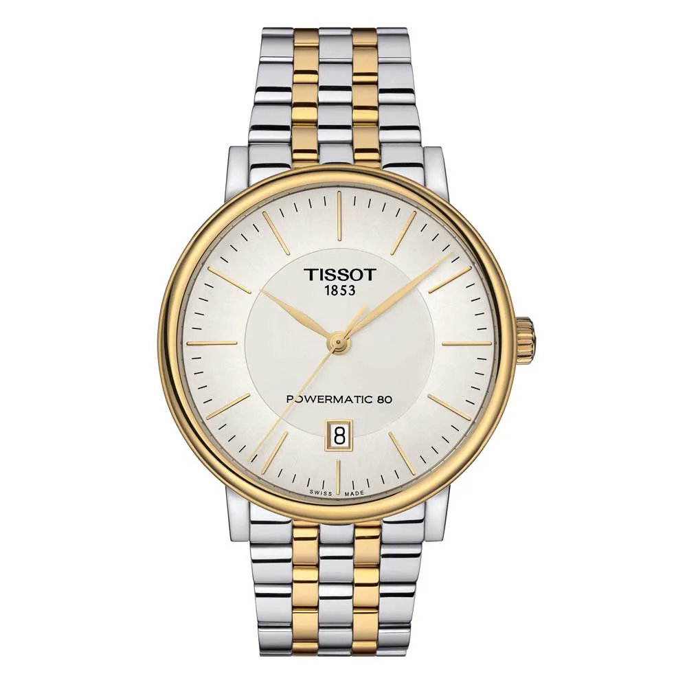 Jewelry Tissot Watches TISSOT T1224072203100 CARSON POWERMATIC 80 MEN'S WATCH