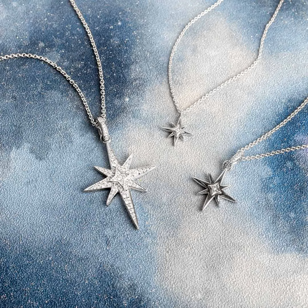 Kit Heath Céleste North Star Zirconia Mini 18" Necklace 90465CZ Kit Heath Jewelry And Accessories