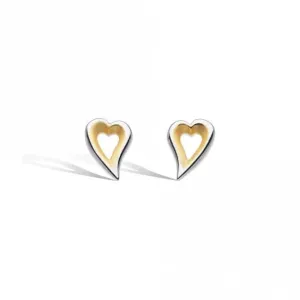 Kit Heath Desire Love Story Gold Heart Stud Earrings 40521GDS Kit Heath Jewelry And Accessories