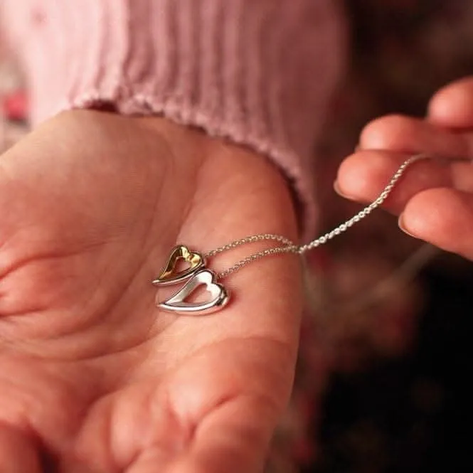 Kit Heath Desire Love Story Gold Twinned Heart Necklace 90522GDS Kit Heath Jewelry And Accessories