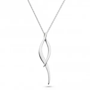 Kit Heath Entwine Twist Rhodium Plate 18" Necklace 90223RP Kit Heath Jewelry And Accessories