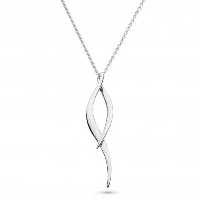Kit Heath Entwine Twist Rhodium Plate 18" Necklace 90223RP Kit Heath Jewelry And Accessories