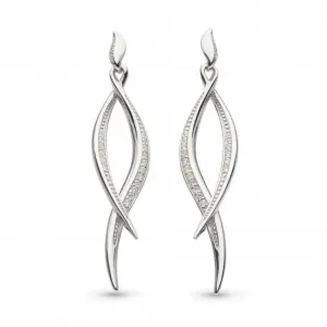 Kit Heath Entwine Twist with Zirconia Drop Earrings 50225CZ Kit Heath Jewelry And Accessories