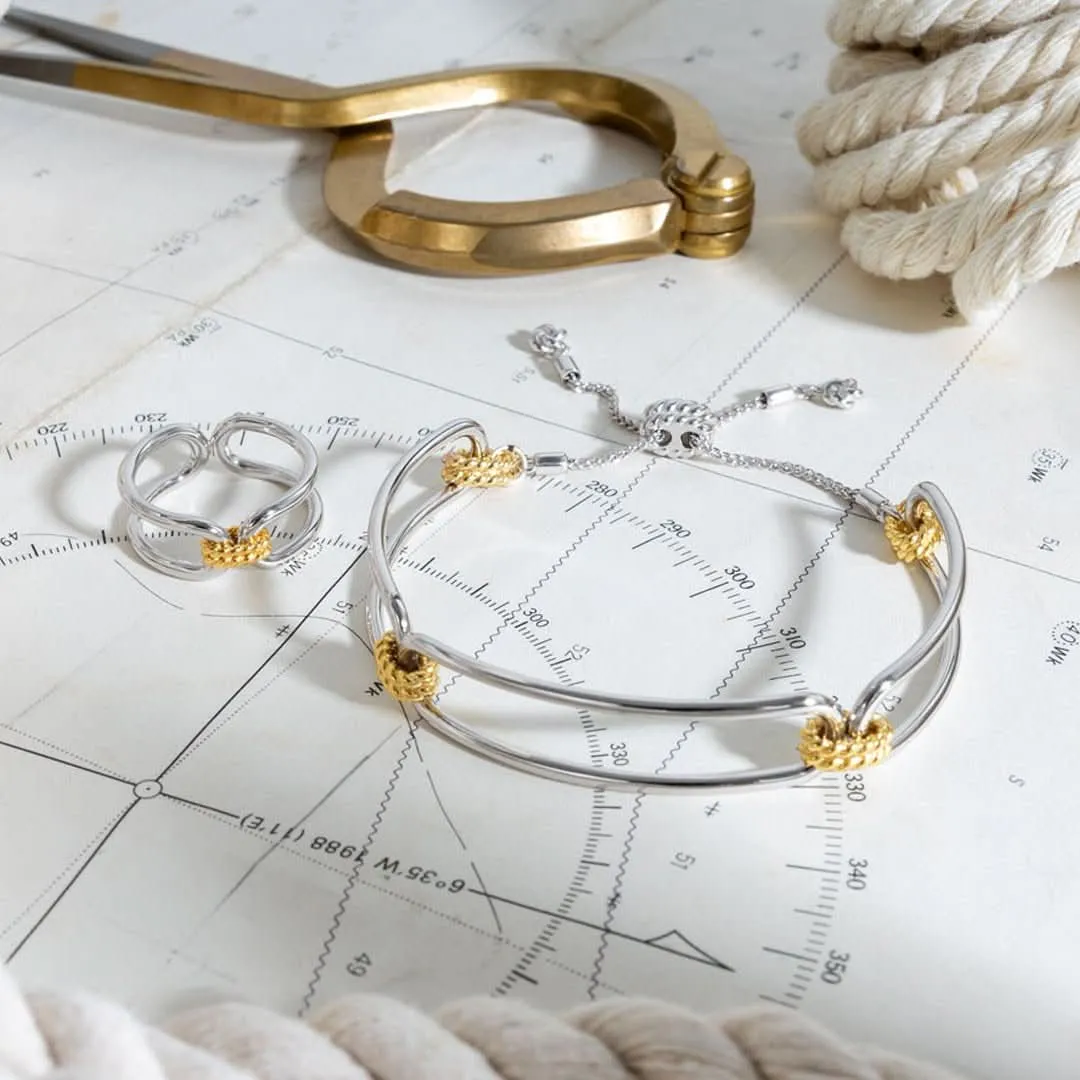 Kit Heath Marina Rope Bar Link Golden Ring 21091GR Kit Heath Jewelry And Accessories