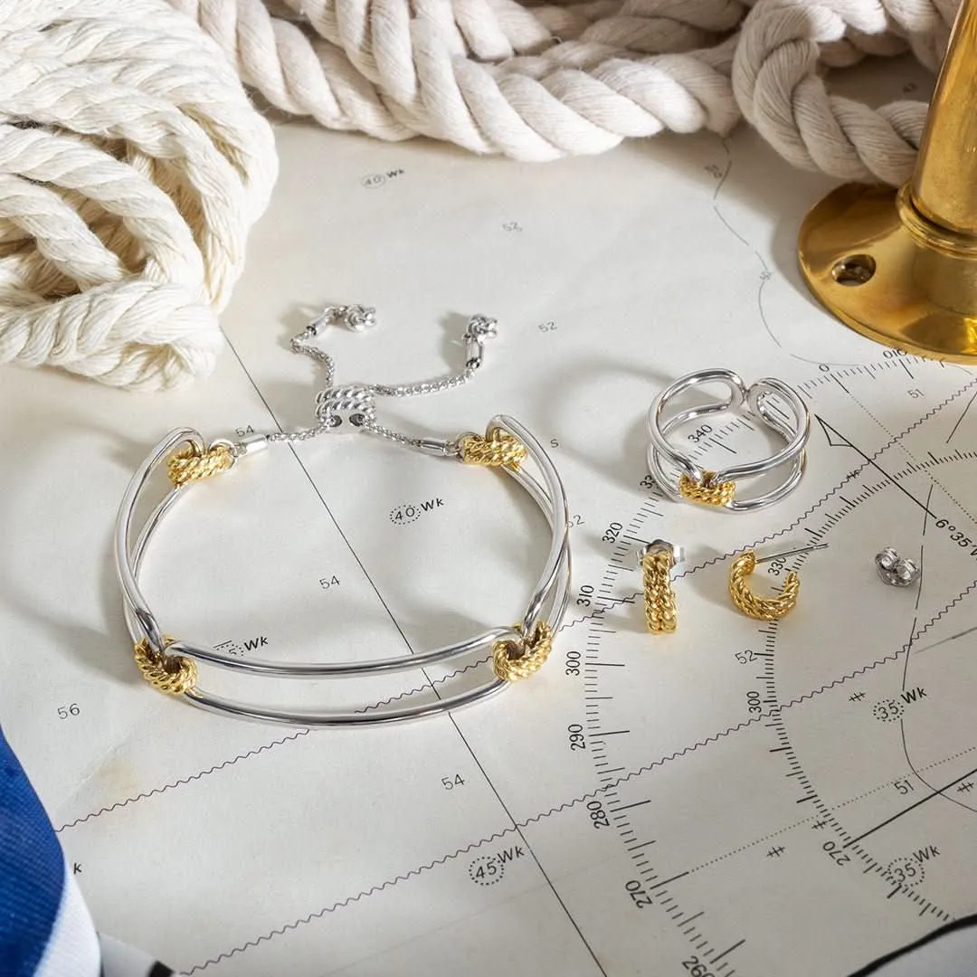 Kit Heath Marina Rope Bar Link Golden Ring 21091GR Kit Heath Jewelry And Accessories