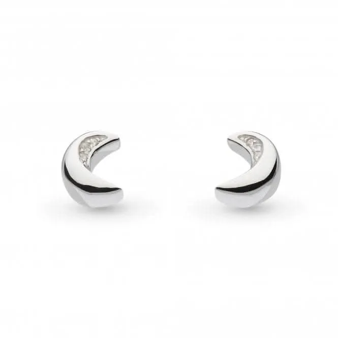 Kit Heath Miniature Sparkle Zirconia Mini Moon Earrings 40035CZ Kit Heath Jewelry And Accessories