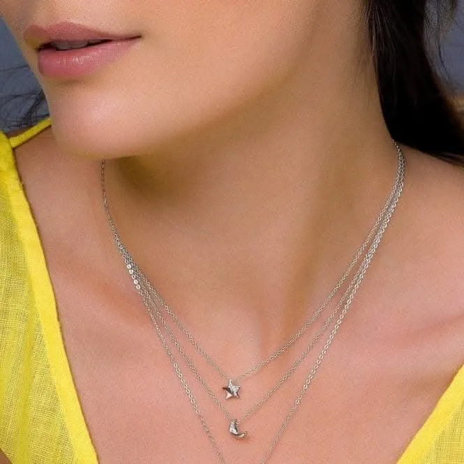 Kit Heath Miniature Sparkle Zirconia Shining Star 17 Necklace 90034CZ Kit Heath Jewelry And Accessories
