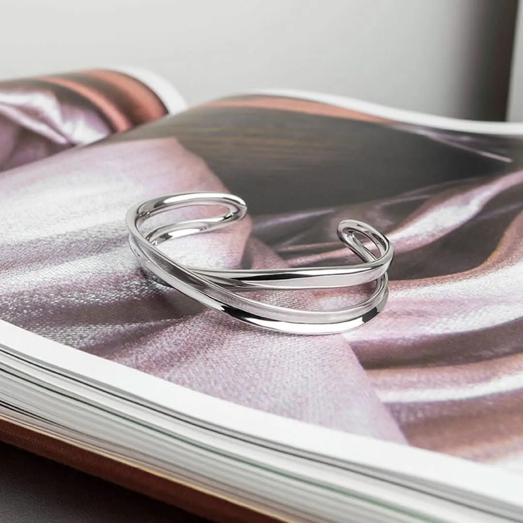 Kit Heath Serenity Grande Crossover Cuff Bangle 71186RP Kit Heath Jewelry And Accessories