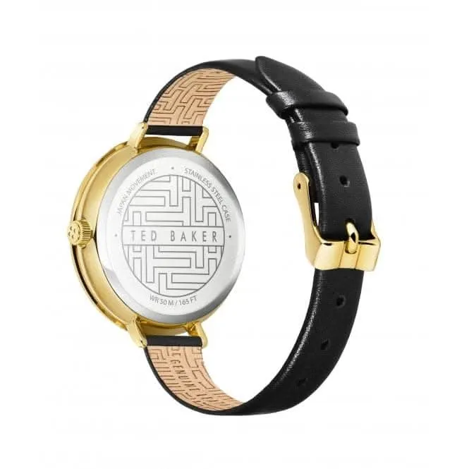 Ladies Ammy Floral  Black Leather Watch BKPAMF101