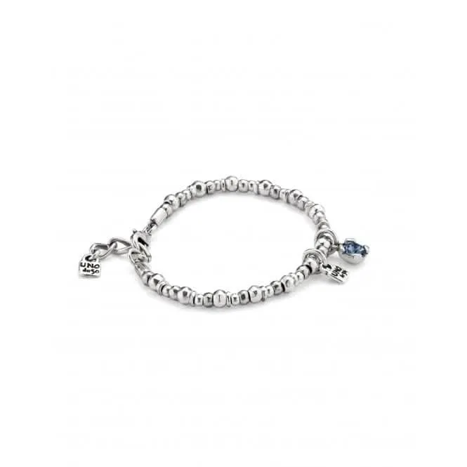 Ladies Charismatic Blue Silver Faceted Crystal Medium Attractive Bracelet PUL2376AZUMTL0M Unode50 Jewelry And Accessories