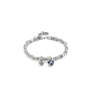 Ladies Charismatic Blue Silver Faceted Crystal Medium Attractive Bracelet PUL2376AZUMTL0M Unode50 Jewelry And Accessories