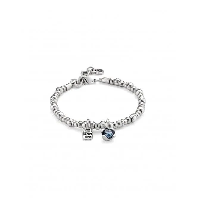 Ladies Charismatic Blue Silver Faceted Crystal Medium Attractive Bracelet PUL2376AZUMTL0M Unode50 Jewelry And Accessories