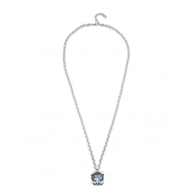 Ladies Large Blue Faceted Crystal Charisma Necklace COL1834AZUMTL0U Unode50 Jewelry And Accessories