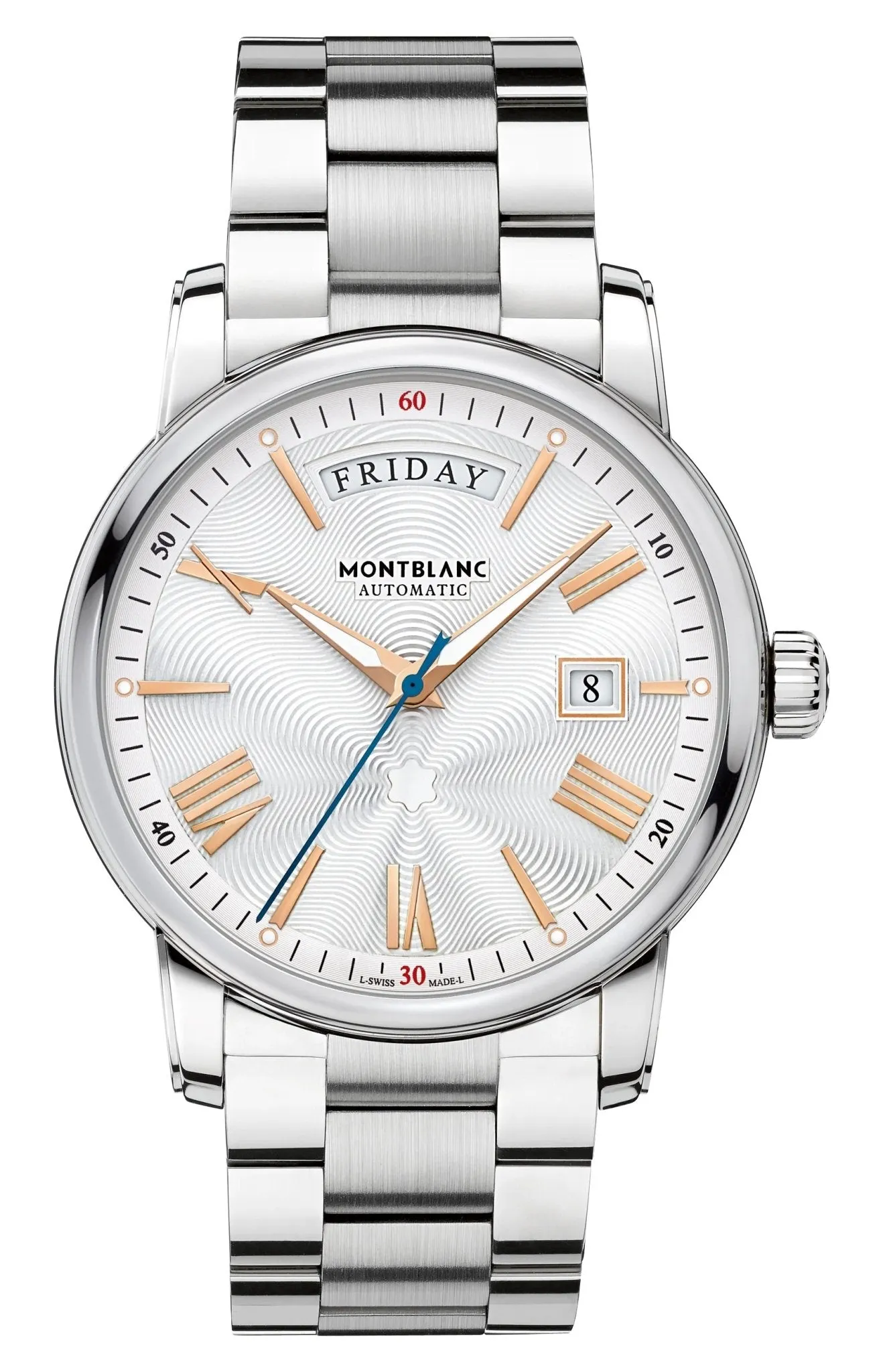 Montblanc pen Montblanc 4810 Automatic Stainless Steel Silver Dial Day/Date Mens Watch 114854