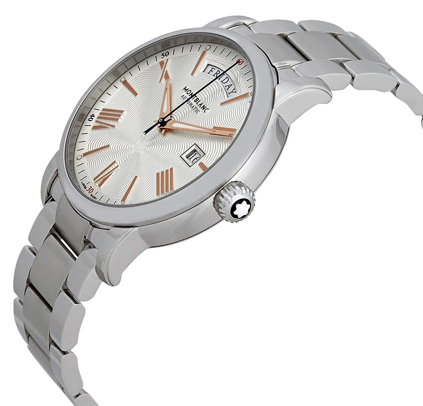 Montblanc pen Montblanc 4810 Automatic Stainless Steel Silver Dial Day/Date Mens Watch 114854