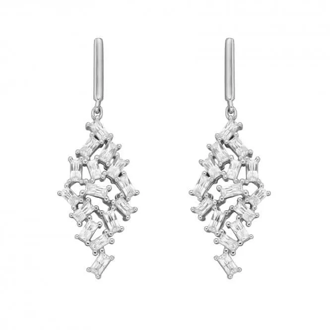 Multi Baguette Scatter Drop Earrings E6063 Diamonfire Jewellery