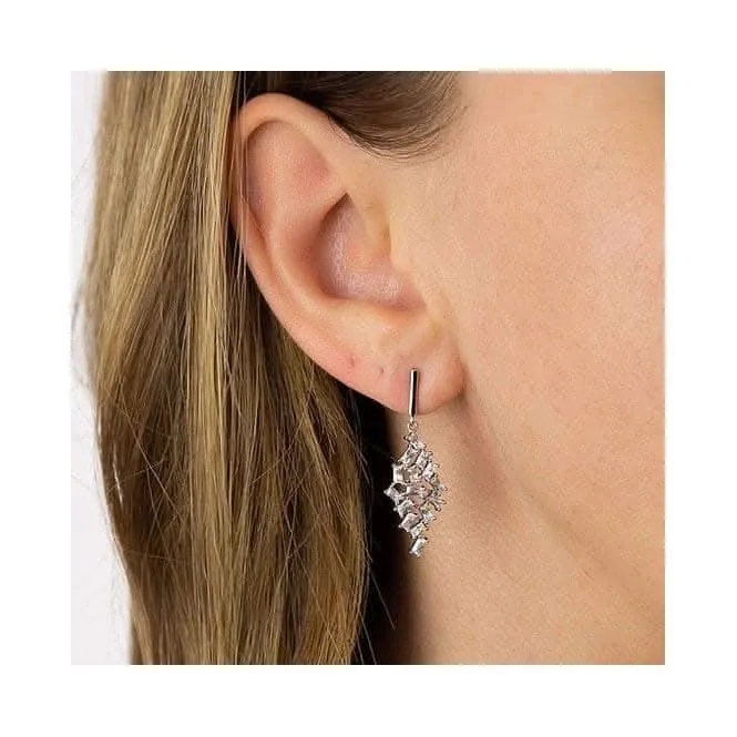 Multi Baguette Scatter Drop Earrings E6063 Diamonfire Jewellery