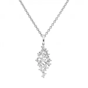 Multi Baguette Scatter Pendant P5025 Diamonfire Jewellery