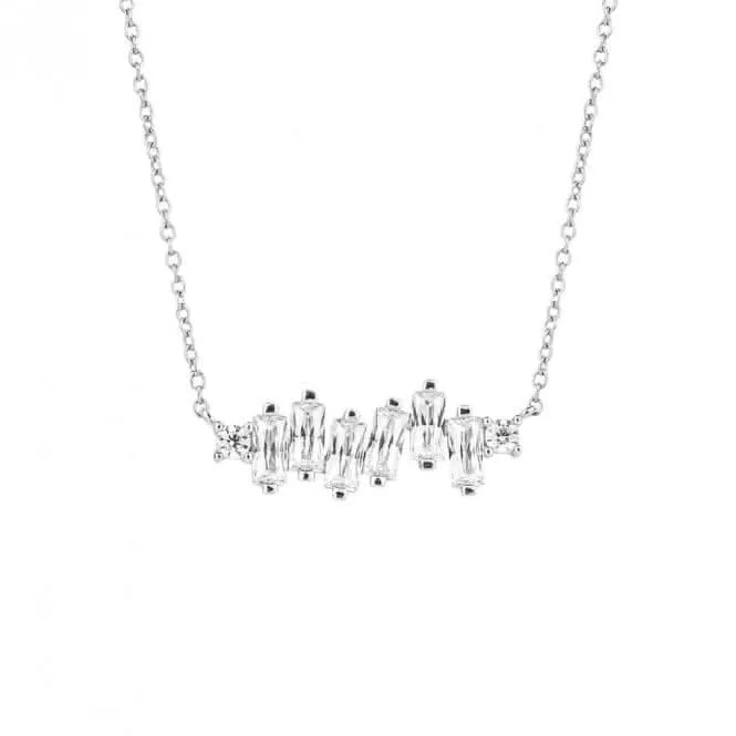 Multi Baguette Zirconia Necklace N4497 Diamonfire Jewellery