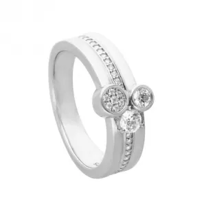 Multi Band Triple Stones Pave Ring R3784 Diamonfire Jewellery