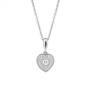 Pave Set Zirconia Heart Necklace N4504 Diamonfire Jewellery