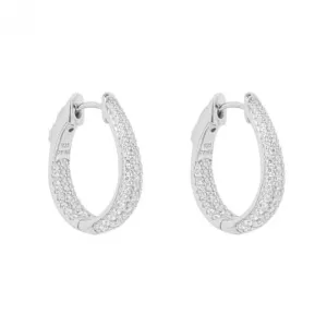Pave Set Zirconia Hoop Earrings E6187 Diamonfire Jewellery
