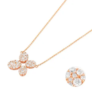 Ponte Vecchio Jewellery Ponte Vecchio 18ct Rose Gold 0.80ct Diamond Pave Necklace