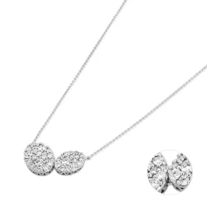 Ponte Vecchio Jewellery Ponte Vecchio 18ct White Gold 1.26ct Diamond Pave Necklace