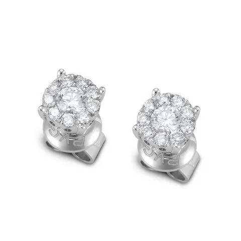Ponte Vecchio Jewellery Ponte Vecchio Artemide 18ct White Gold 0.58ct Diamond Cluster Stud Earrings