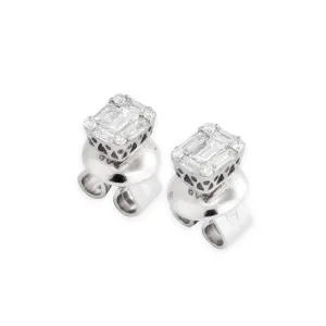 Ponte Vecchio Jewellery Ponte Vecchio Benvenuto 18ct White Gold 0.29ct Diamond Baguette Stud Earrings