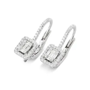 Ponte Vecchio Jewellery Ponte Vecchio Benvenuto 18ct White Gold 0.59ct Diamond Cluster Drop Earrings