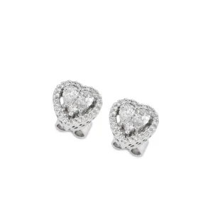 Ponte Vecchio Jewellery Ponte Vecchio Benvenuto 18ct White Gold 0.72ct Diamond Heart Earrings