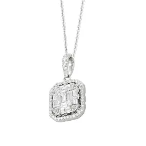 Ponte Vecchio Jewellery Ponte Vecchio Benvenuto 18ct White Gold 1.07ct Diamond Cluster Necklace