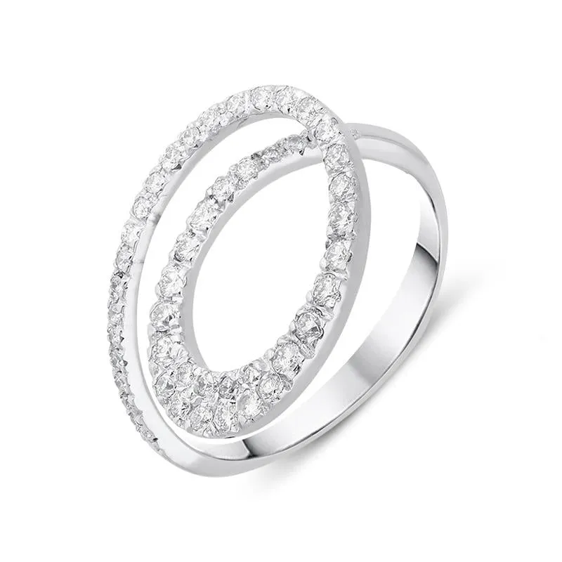 Ponte Vecchio Jewellery Ponte Vecchio Botticelli 18ct White Gold 0.45ct Diamond Swirl Ring D