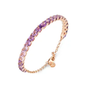 Ponte Vecchio Jewellery Ponte Vecchio Iris 18ct Rose Gold 14.50ct Amethyst Diamond Bracelet