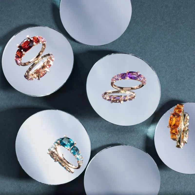 Ponte Vecchio Jewellery Ponte Vecchio Iris 18ct Rose Gold 2.00ct Amethyst Diamond Ring