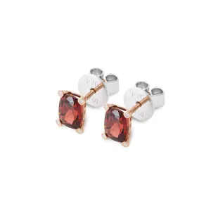 Ponte Vecchio Jewellery Ponte Vecchio Iris 18ct Rose Gold Garnet Diamond Stud Earrings