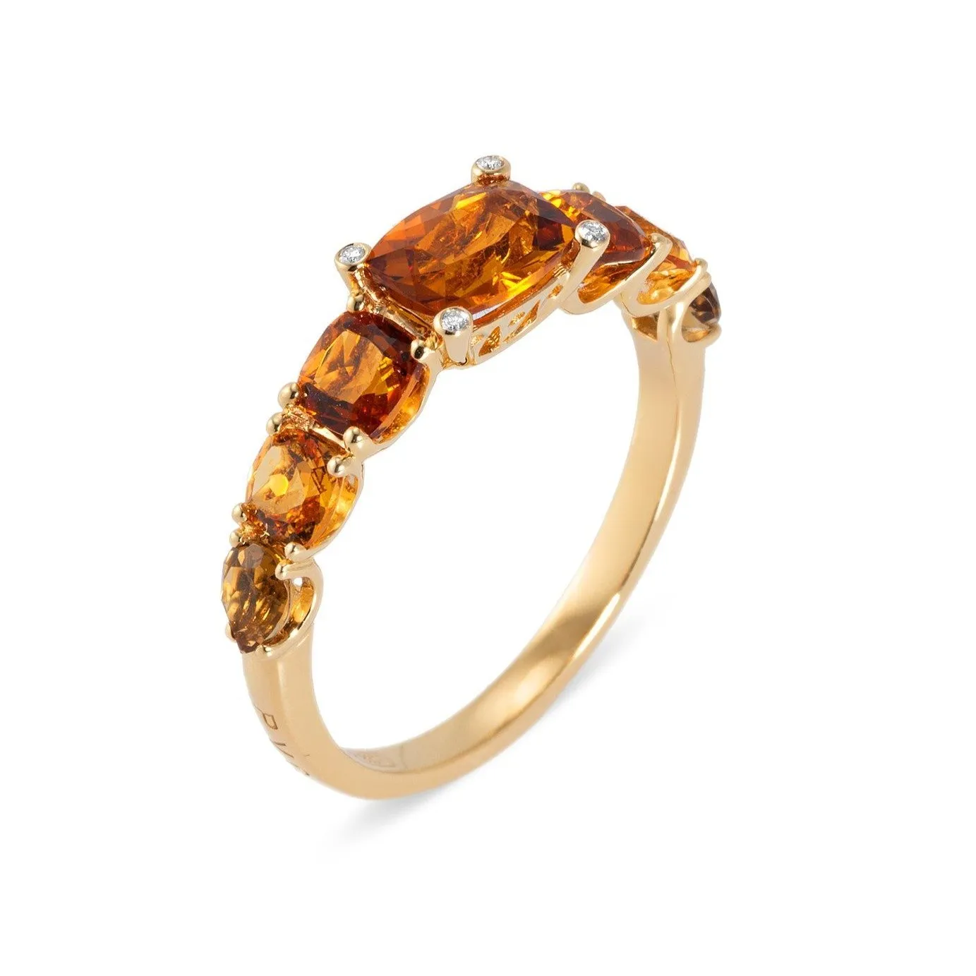 Ponte Vecchio Jewellery Ponte Vecchio Iris 18ct Yellow Gold 2.00ct Citrine Diamond Ring