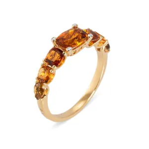 Ponte Vecchio Jewellery Ponte Vecchio Iris 18ct Yellow Gold 2.00ct Citrine Diamond Ring