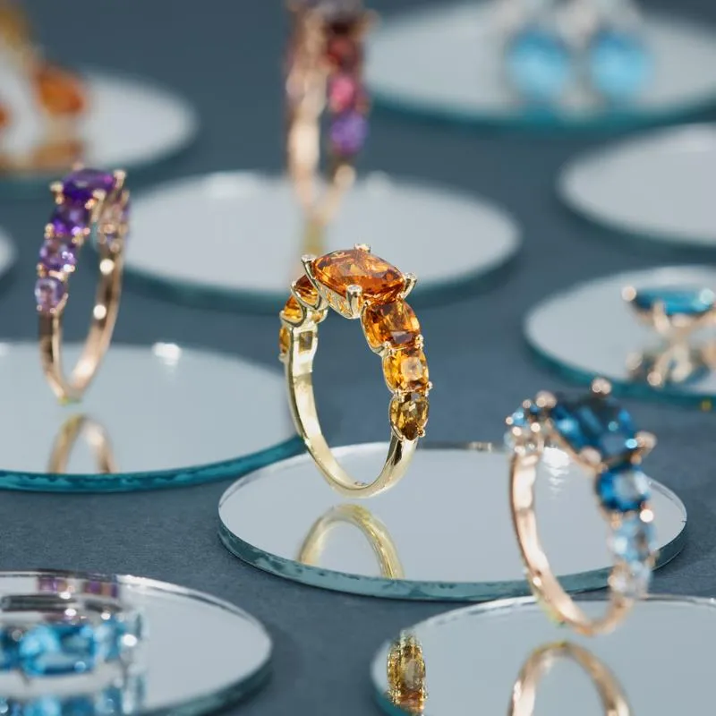 Ponte Vecchio Jewellery Ponte Vecchio Iris 18ct Yellow Gold 3.70ct Citrine Diamond Ring