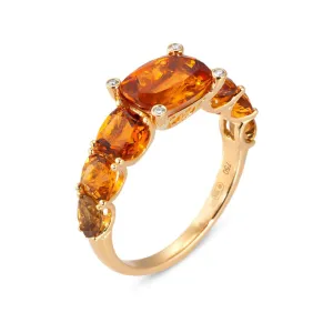 Ponte Vecchio Jewellery Ponte Vecchio Iris 18ct Yellow Gold 3.70ct Citrine Diamond Ring