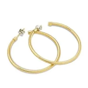 Ponte Vecchio Jewellery Ponte Vecchio Nobile 18ct Yellow Gold Large Hoop Earrings