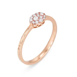 Ponte Vecchio Jewellery Ponte Vecchio Pitti 18ct Rose Gold 0.15ct Diamond Oval Ring
