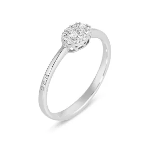 Ponte Vecchio Jewellery Ponte Vecchio Pitti 18ct White Gold 0.15ct Diamond Oval Ring