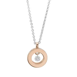 Ponte Vecchio Jewellery Ponte Vecchio Vega 18ct Rose Gold Diamond Circle Necklace