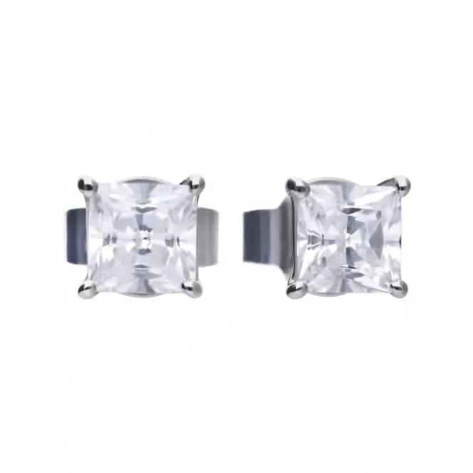 Princess Cut Cubic Zirconia Stud Earrings E5902 Diamonfire Jewellery