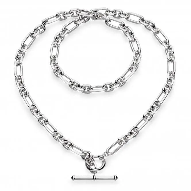 Revival Astoria Figaro 18" Chain T-Bar Necklace 90437RP Kit Heath Jewelry And Accessories