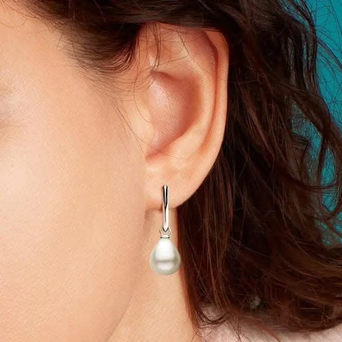 Revival Astoria Pearls Teardrop Pearl Hoop Earrings 50430FP Kit Heath Jewelry And Accessories