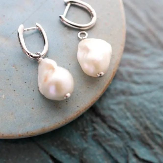 Revival Baroque Pearl Multi-Wear Hoop Earrings 50171FP Kit Heath Jewelry And Accessories